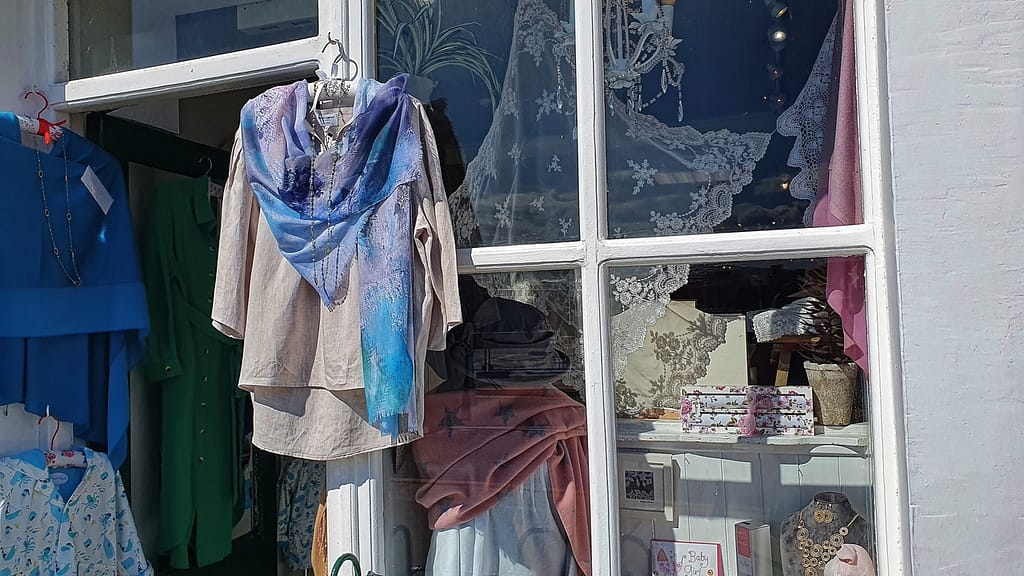 Beautiful linen shirts at the White Room in Dingle, County Kerry, Ireland