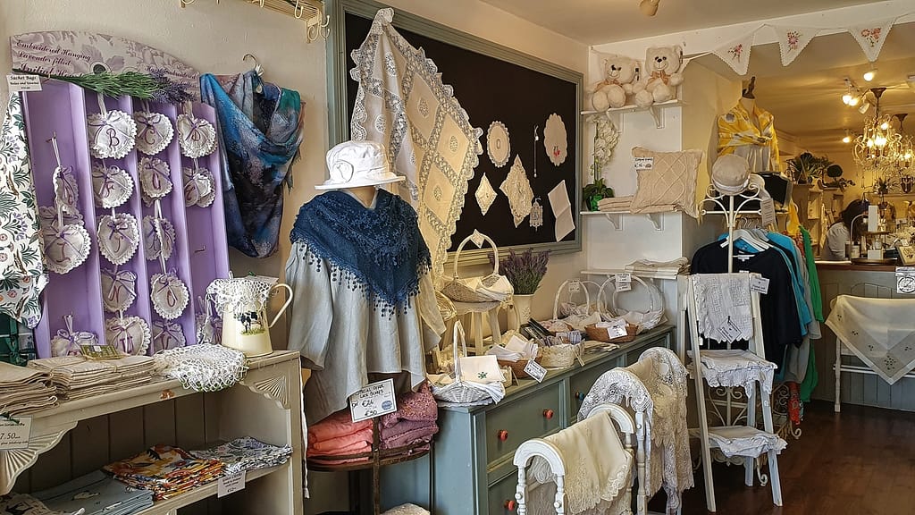 Hats, lace, scarves and more at the White Room in Dingle