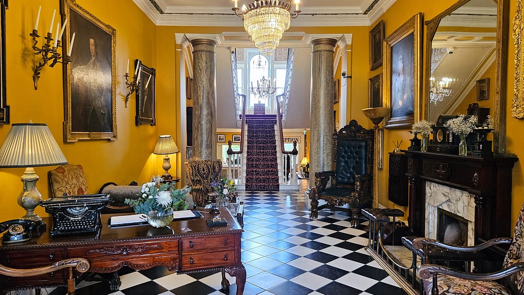The front entrance to Ballyseede Castle