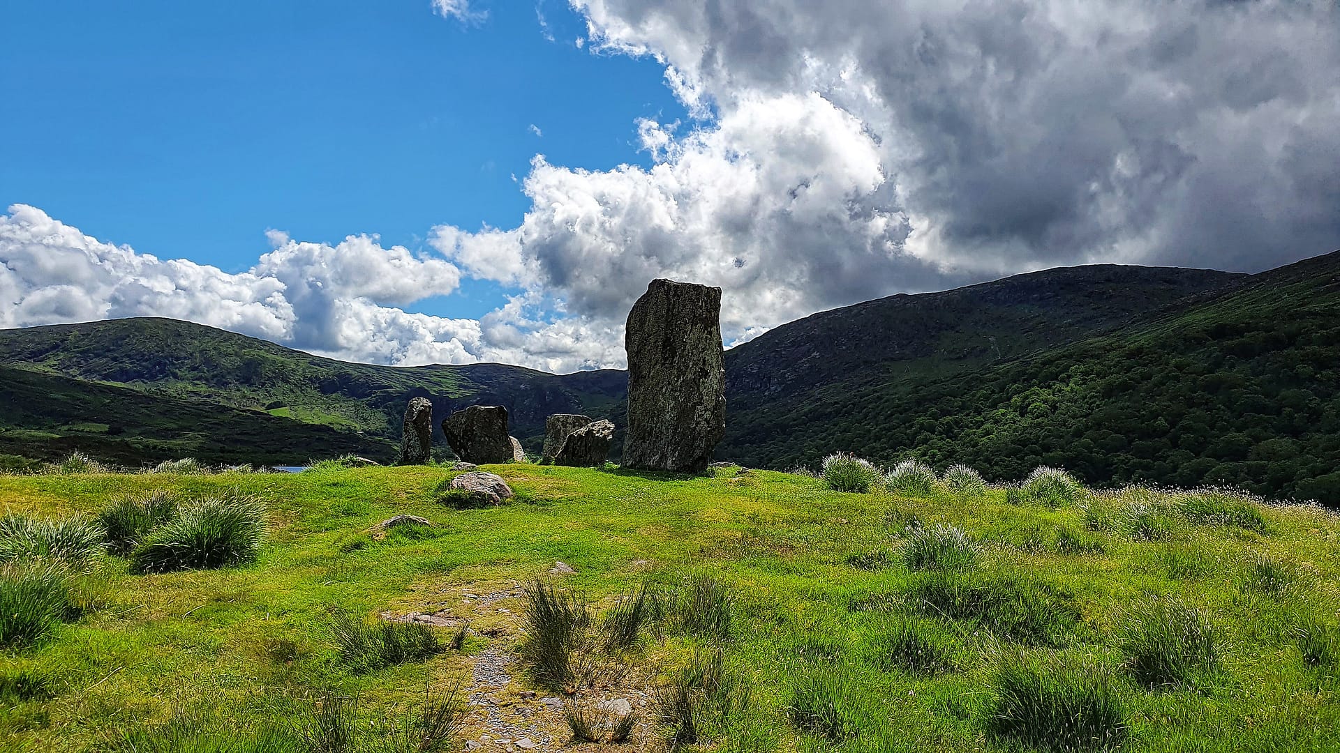 First sighting of the standing stone