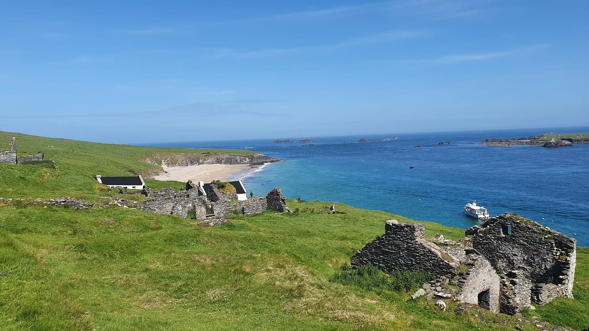 Abandoned homes on the Blasket Islands