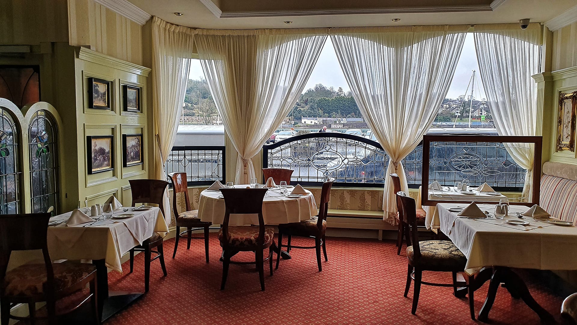 A view of the Bianconi Restaurant looking onto the Siur River.